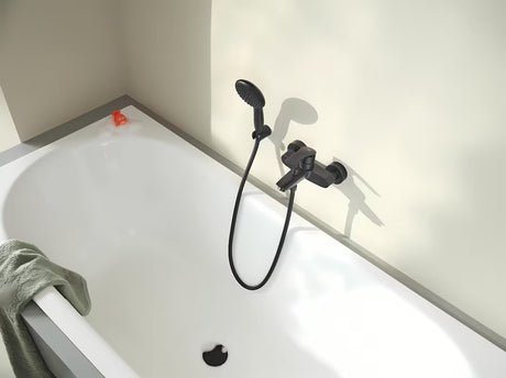 Grohe Eurosmart páková nástěnná vanová baterie v matně černém provedení s přepínačem vana sprcha