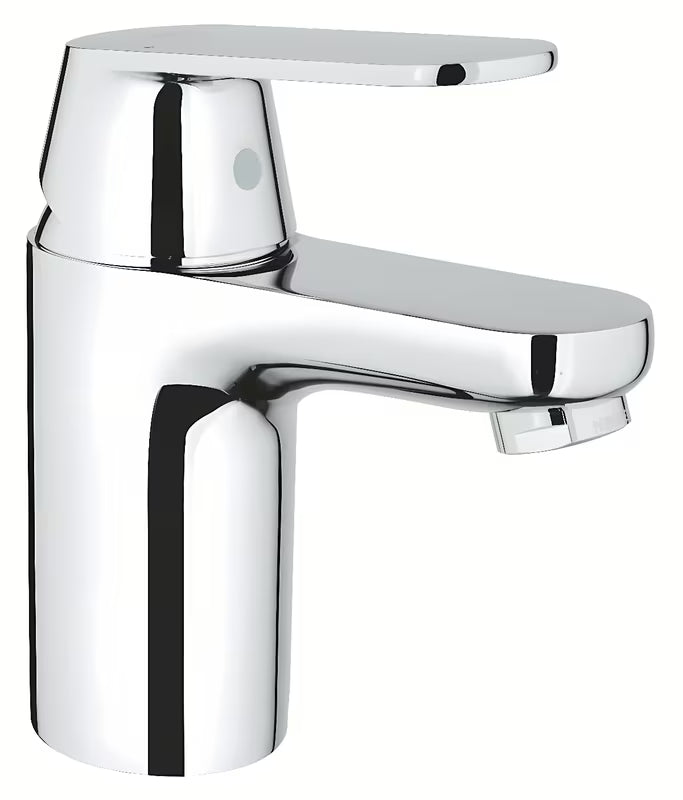 Chromuotas praustuvo maišytuvas Grohe Eurosmart Cosmopolitan su svirtiniu valdymu ir vandens taupymo aeratoriumi