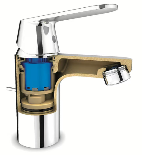 Chromová umyvadlová baterie Grohe Eurosmart Cosmopolitan s pákovým ovládáním a výpustí