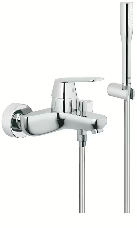 Chromová nástěnná vanová baterie Grohe Eurosmart Cosmopolitan se sprchovým setem