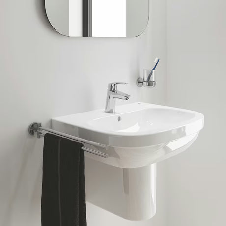 Chromová páková stojánková umyvadlová baterie Grohe Eurosmart New bez výpusti