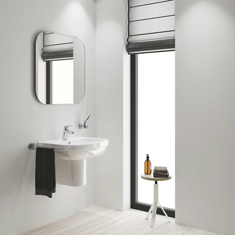 Chromová páková stojánková umyvadlová baterie Grohe Eurosmart New s clic-clacem