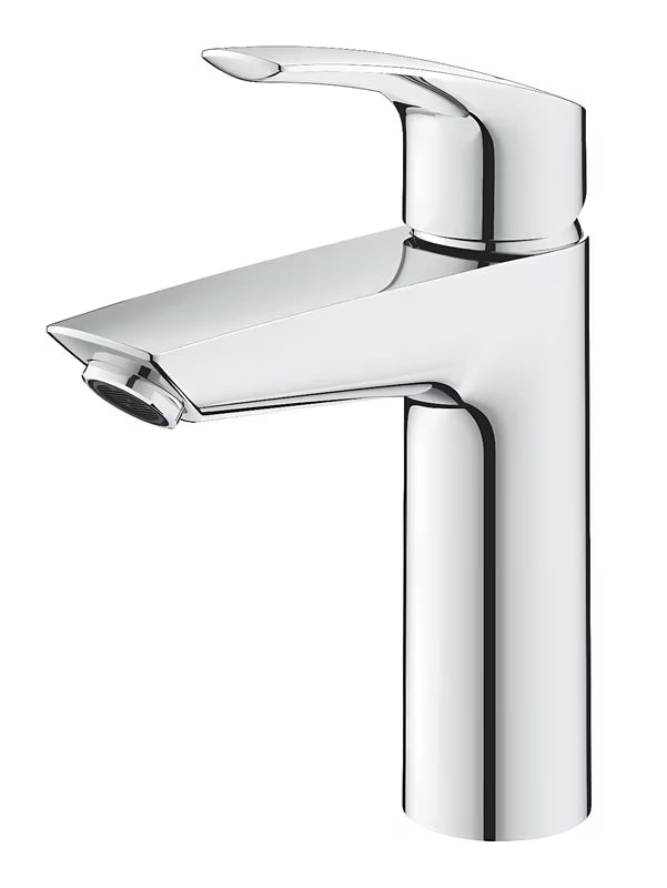 Chromuotas svirtinis stovintis praustuvo maišytuvas Grohe Eurosmart New su click-clack