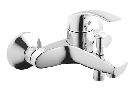 Chromová páková nástěnná vanová baterie Grohe Eurosmart New s přepínačem vana sprcha