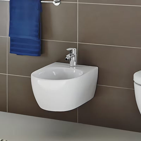 Chromová bidetová baterie Grohe Eurostyle Cosmopolitan s výpustí a pákovým ovládáním.