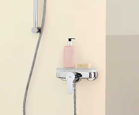 Chromová nástěnná páková sprchová baterie Grohe Eurostyle Cosmopolitan s technologií Grohe SilkMove
