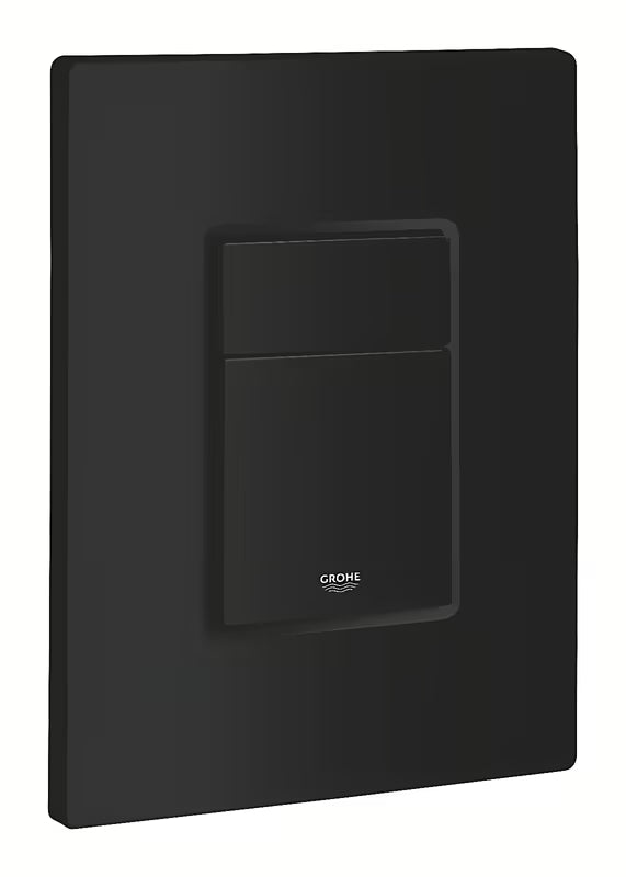 Ovládací tlačítko Grohe Even v provedení matt black s duálním splachováním