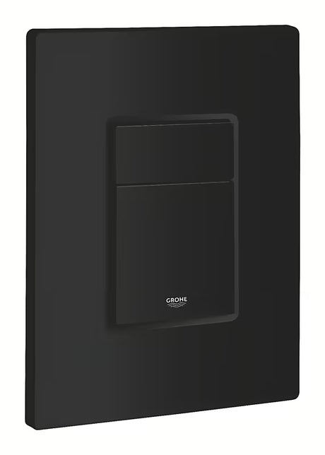 Ovládací tlačítko Grohe Even v provedení matt black s duálním splachováním