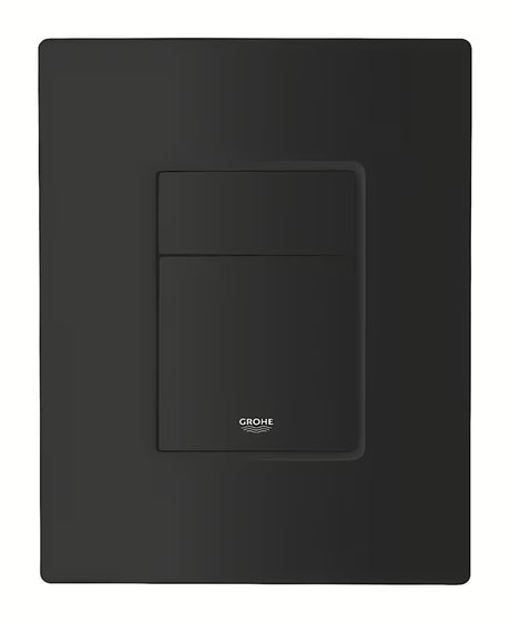 Ovládací tlačítko Grohe Even v provedení matt black s duálním splachováním