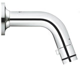 Chromový nástěnný umyvadlový ventil Grohe Universal s krátkou výpustí a otočným ovládáním start stop.