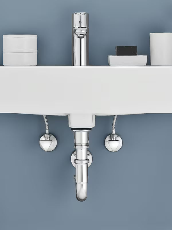 Rohový ventil Grohe pro montáž na stěnu s mazivovou komorou 1/2 a povrchem Grohe StarLight