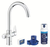 Kromirana armatura za pomivalno korito Grohe Blue Pure 2022 z ločeno ročico pro filtrirano vodo
