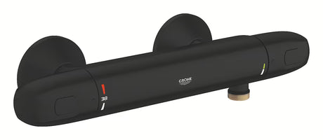 Termostatická nástěnná sprchová baterie Grohe Grohtherm 1000 v matné černé barvě