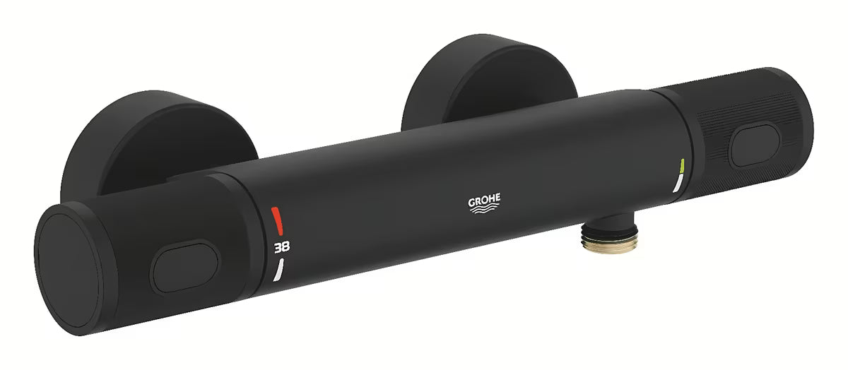 Termostatická nástěnná sprchová baterie Grohe Grohtherm 1000 Performance v barvě phantom black