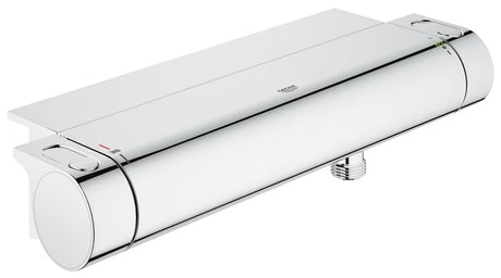 Chromová termostatická sprchová baterie Grohe Grohtherm 2000 s poličkou EasyReach pro pohodlné ovládání.
