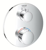 Podomítková termostatická sprchová baterie Grohe Grohtherm v chromovém provedení s bezpečnostní pojistkou SafeStop.
