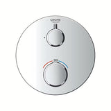 Podomítková termostatická sprchová baterie Grohe Grohtherm v chromovém provedení s bezpečnostní pojistkou SafeStop.
