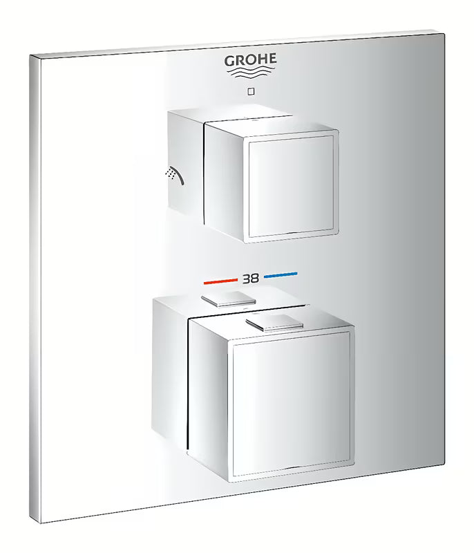 Podomítková termostatická sprchová baterie Grohe Grohtherm Cube v chromovém provedení