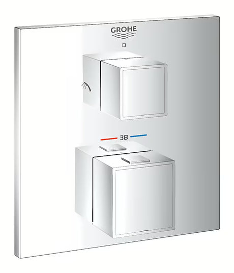 Podomítková termostatická sprchová baterie Grohe Grohtherm Cube v chromovém provedení
