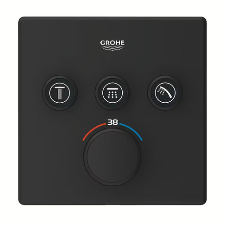 Podomítková termostatická sprchová baterie Grohe Grohtherm SmartControl v provedení phantom black