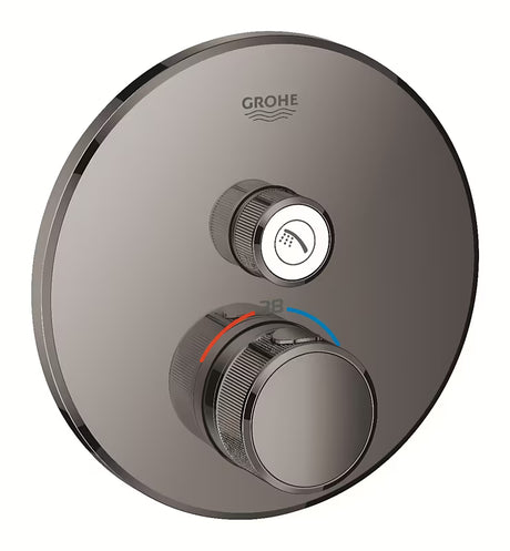 Podomítková termostatická sprchová baterie Grohe Grohtherm SmartControl v barvě hard graphite
