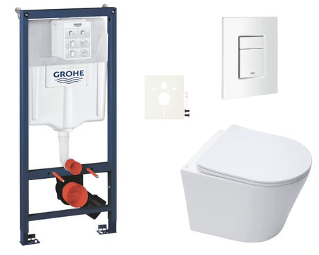Závěsný WC set SAT Infinitio s instalačním modulem Grohe Rapid SL a tlačítkem Skate Cosmopolitan