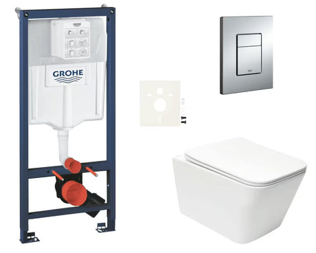 Závěsný WC set SAT Infinitio s instalačním modulem Grohe Rapid SL a ovládacím tlačítkem Even