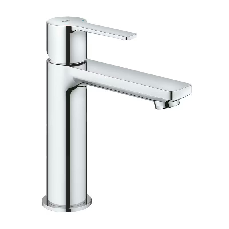 Chromová páková umyvadlová baterie Grohe Lineare s clic-clacem a minimalistickým designem