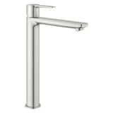 Vysoká páková umyvadlová baterie Grohe Lineare v provedení supersteel pro volně stojící umyvadlo