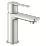 Umyvadlová páková baterie Grohe Lineare v provedení supersteel s clic-clacem a krátkou výpustí