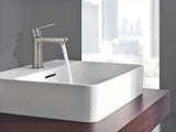 Umyvadlová páková baterie Grohe Lineare v provedení supersteel s clic-clacem a krátkou výpustí