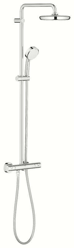 Sprchový systém Grohe Tempesta Cosmopolitan 210 s termostatickou baterií v chromu s hlavovou a ruční sprchou