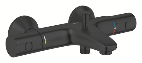 Termostatická nástěnná vanová baterie Grohe Precision v provedení matte black s přepínačem vana sprcha