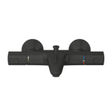 Termostatická nástěnná vanová baterie Grohe Precision v provedení matte black s přepínačem vana sprcha