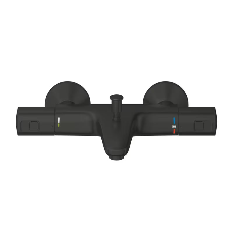 Termostatická nástěnná vanová baterie Grohe Precision v provedení matte black s přepínačem vana sprcha