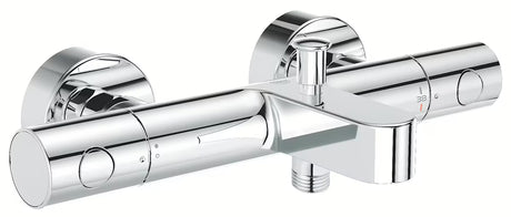 Termostatická nástěnná vanová baterie Grohe Precision Get v chromovém provedení se spodním sprchovým výstupem.
