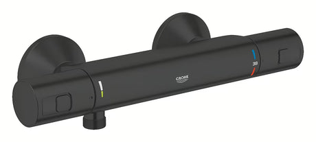 Termostatická nástěnná sprchová baterie Grohe Precision Start v černé matné barvě