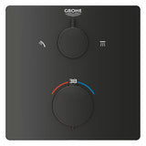 Podomítkový sprchový systém Grohe Precision Thermostat v matné černé s hlavovou a ruční sprchou
