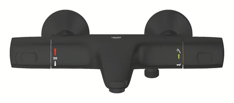 Grohe Precision Trend termostatická vanová baterie v matné černé pro nástěnnou montáž