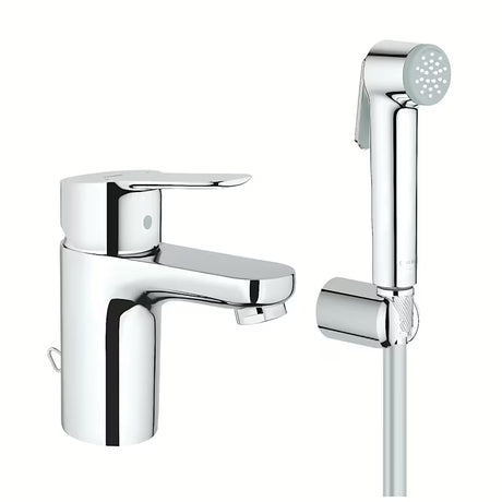 Chromová umyvadlová baterie Grohe Project s bidetovou sprškou a sprchovým setem