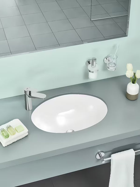 Chromová páková umyvadlová baterie Grohe BauEdge s vyskakovací výpustí