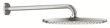 Hlavová sprcha Grohe Rainshower Cosmopolitan 310 s kovovým provedením a sprchovým ramenem v povrchu SuperSteel.