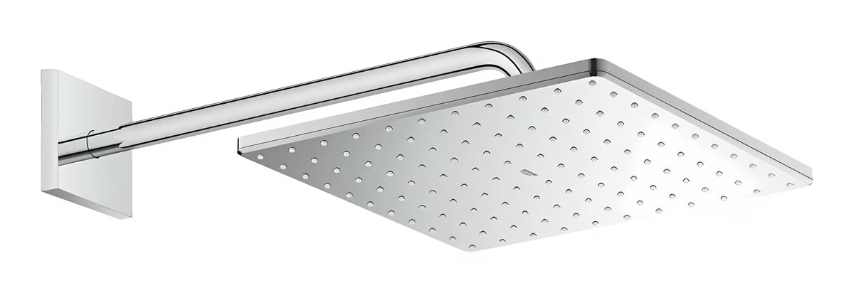 Chromová hlavová sprcha Grohe Rainshower 310 Mono Cube se sprchovým ramenem pro nástěnnou montáž