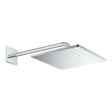 Chromová hlavová sprcha Grohe Rainshower Mono Cube se sprchovým ramenem pro nástěnnou montáž