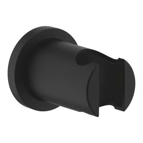 Pevný držák sprchy Grohe Rainshower neutral s kulatou rozetkou v barvě phantom black.