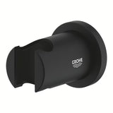 Pevný držák sprchy Grohe Rainshower neutral s kulatou rozetkou v barvě phantom black.