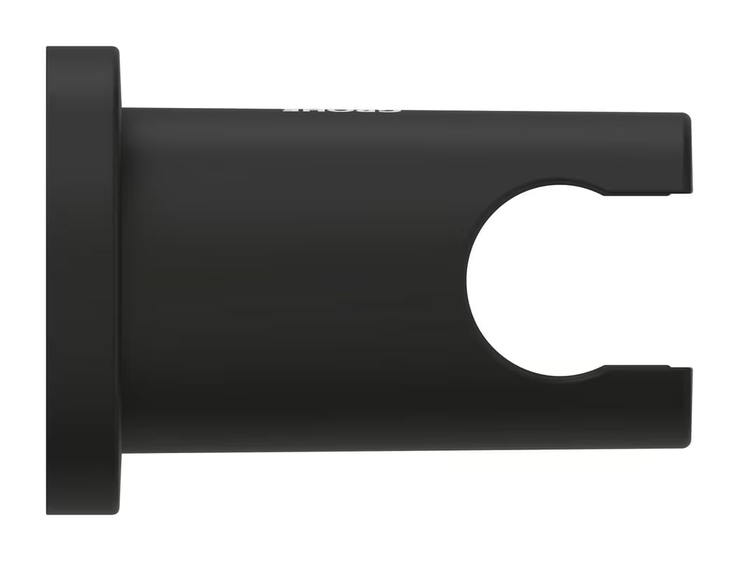 Pevný držák sprchy Grohe Rainshower neutral s kulatou rozetkou v barvě phantom black.