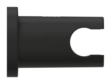 Pevný držák sprchy Grohe Rainshower neutral s kulatou rozetkou v barvě phantom black.