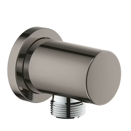 Podomítkový vývod sprchy Grohe Rainshower neutral s kulatou rozetkou v provedení hard graphite
