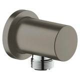 Podomítkový vývod sprchy Grohe Rainshower neutral s kruhovou rozetkou v povrchu brushed hard graphite
